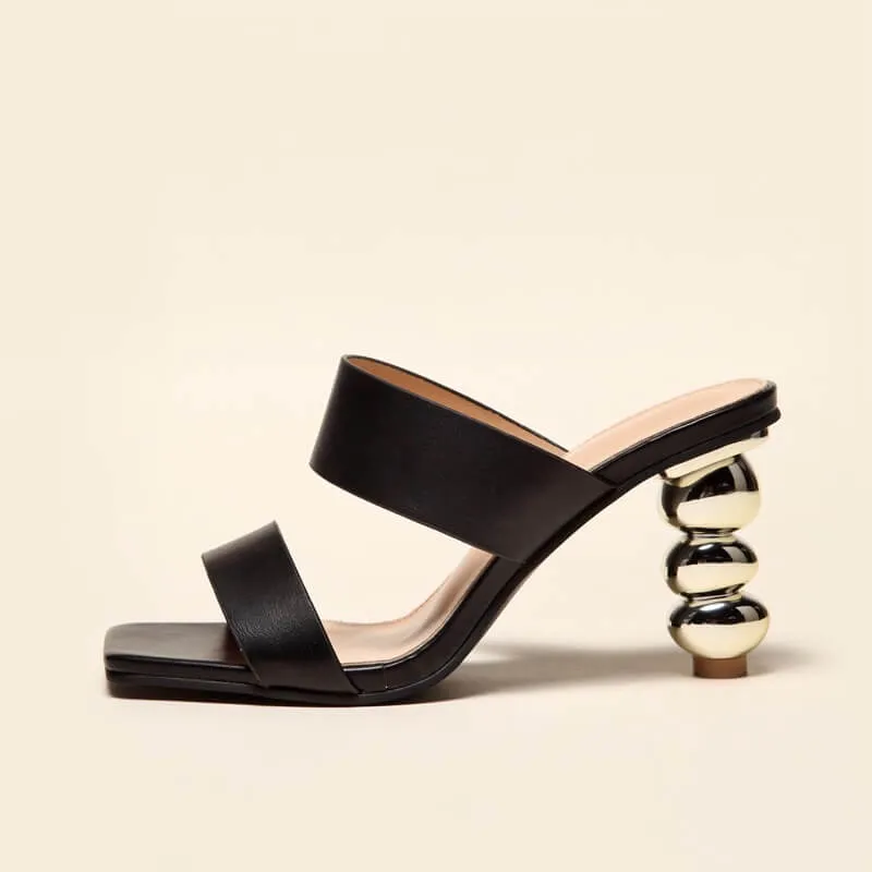 2021 Sculptural Ball Slide Heels  Colors!