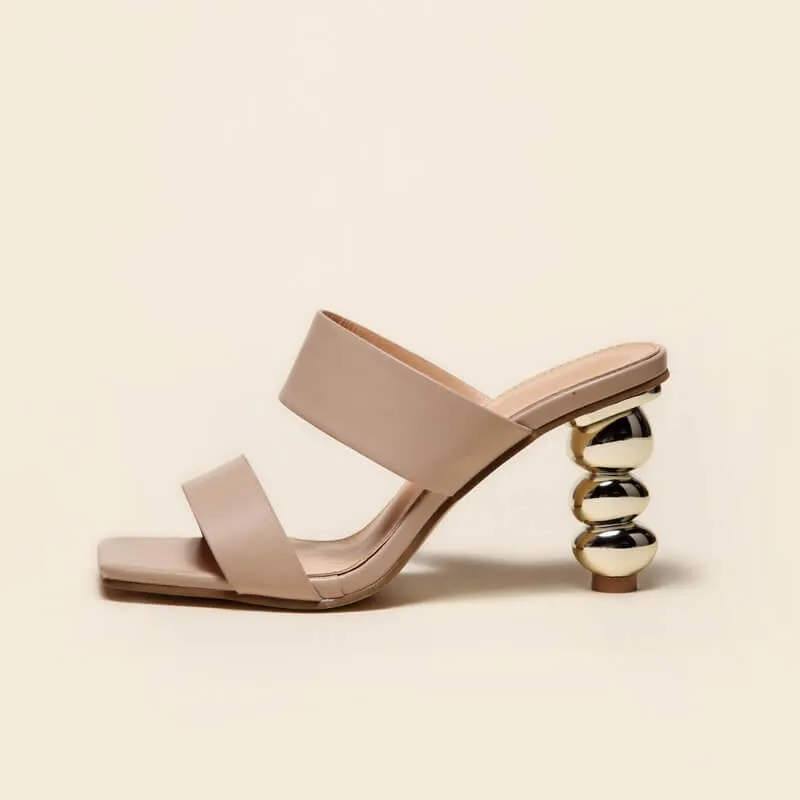 2021 Sculptural Ball Slide Heels  Colors!