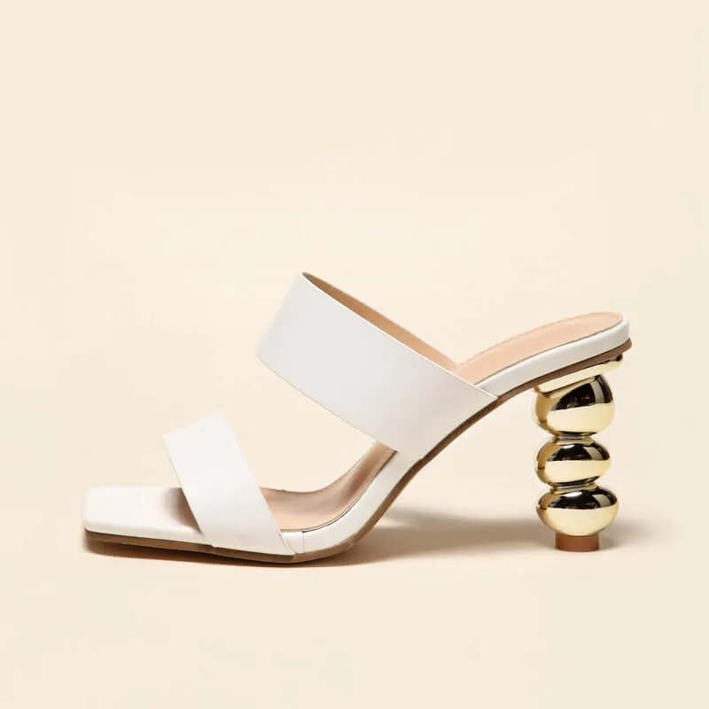 2021 Sculptural Ball Slide Heels  Colors!