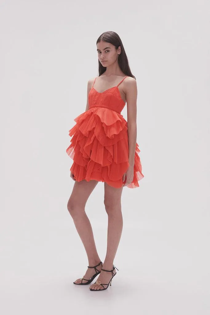 Aje Elsie Pleat Mini Dress