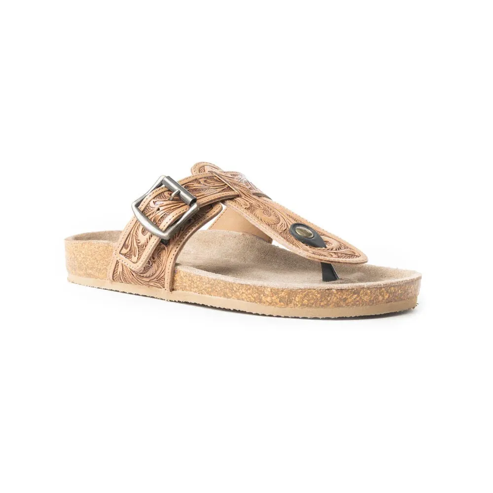 Balinda Ridge Hand Tooled Leather Sandals