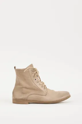 Beige Leather Lista Boot