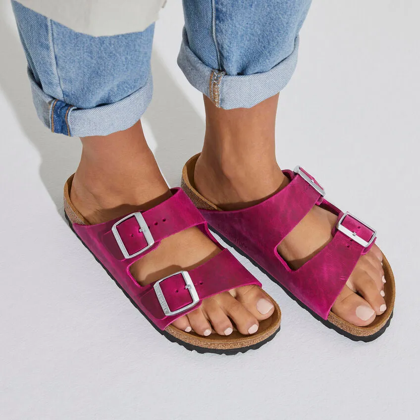 Birkenstock 1024047 Arizona Oiled Leather Festival Fuchsia