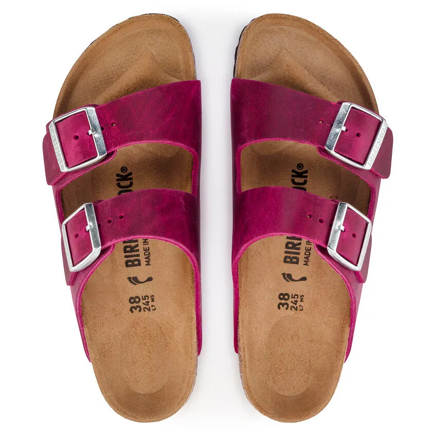 Birkenstock 1024047 Arizona Oiled Leather Festival Fuchsia