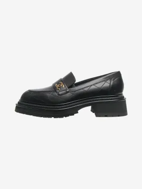 Black CC platform quilted loafers - size EU 39.5