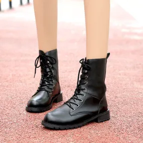 Black Lace up Rider Boots