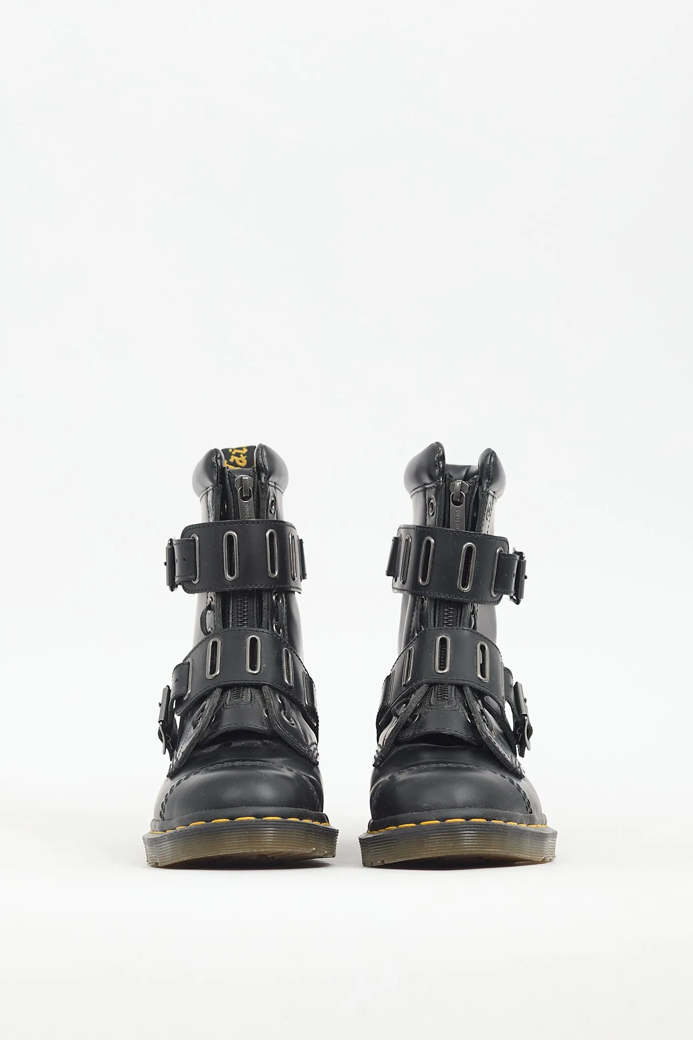 Black Leather 1490 Quynn Buckled Boot