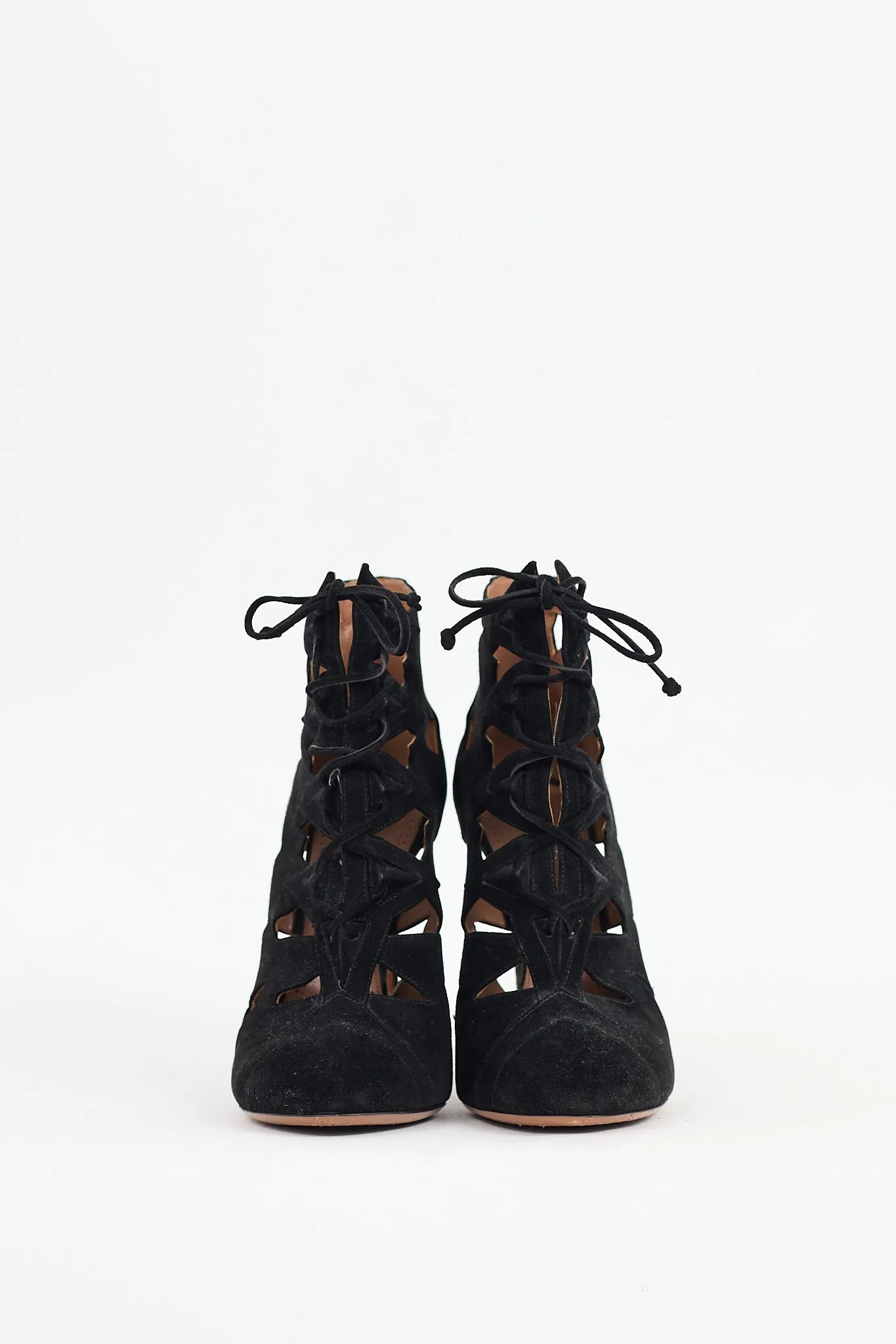 Black Suede Cut Out Boot
