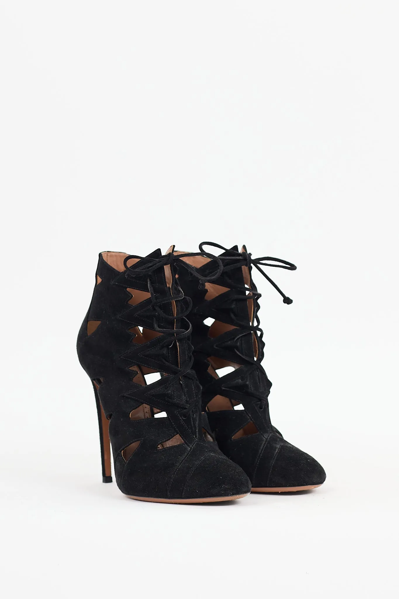 Black Suede Cut Out Boot