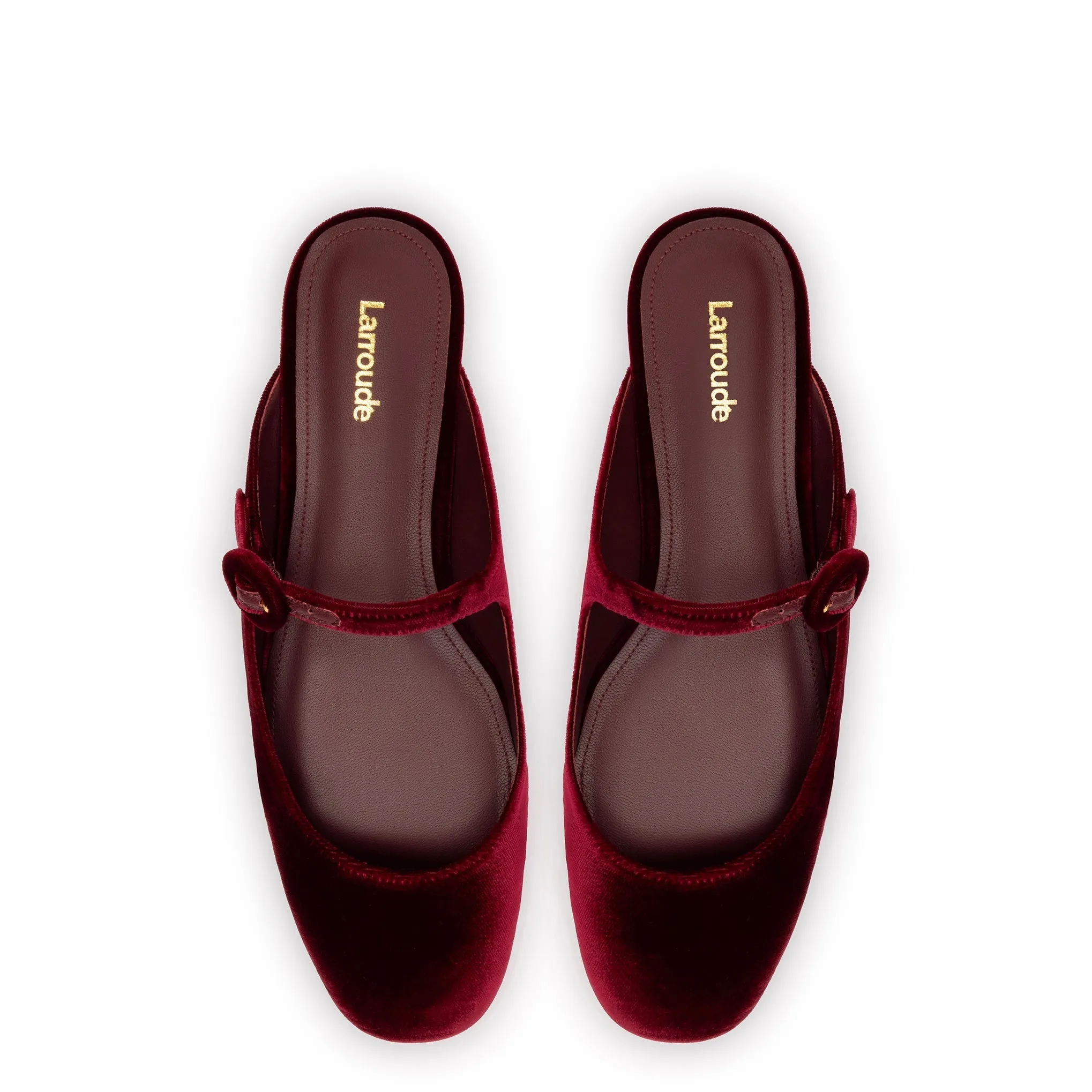 Blair Flat Mule In Wine Velvet