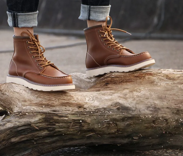 BOOPDO MESS DESIGN LEATHER HIKER BOOTS