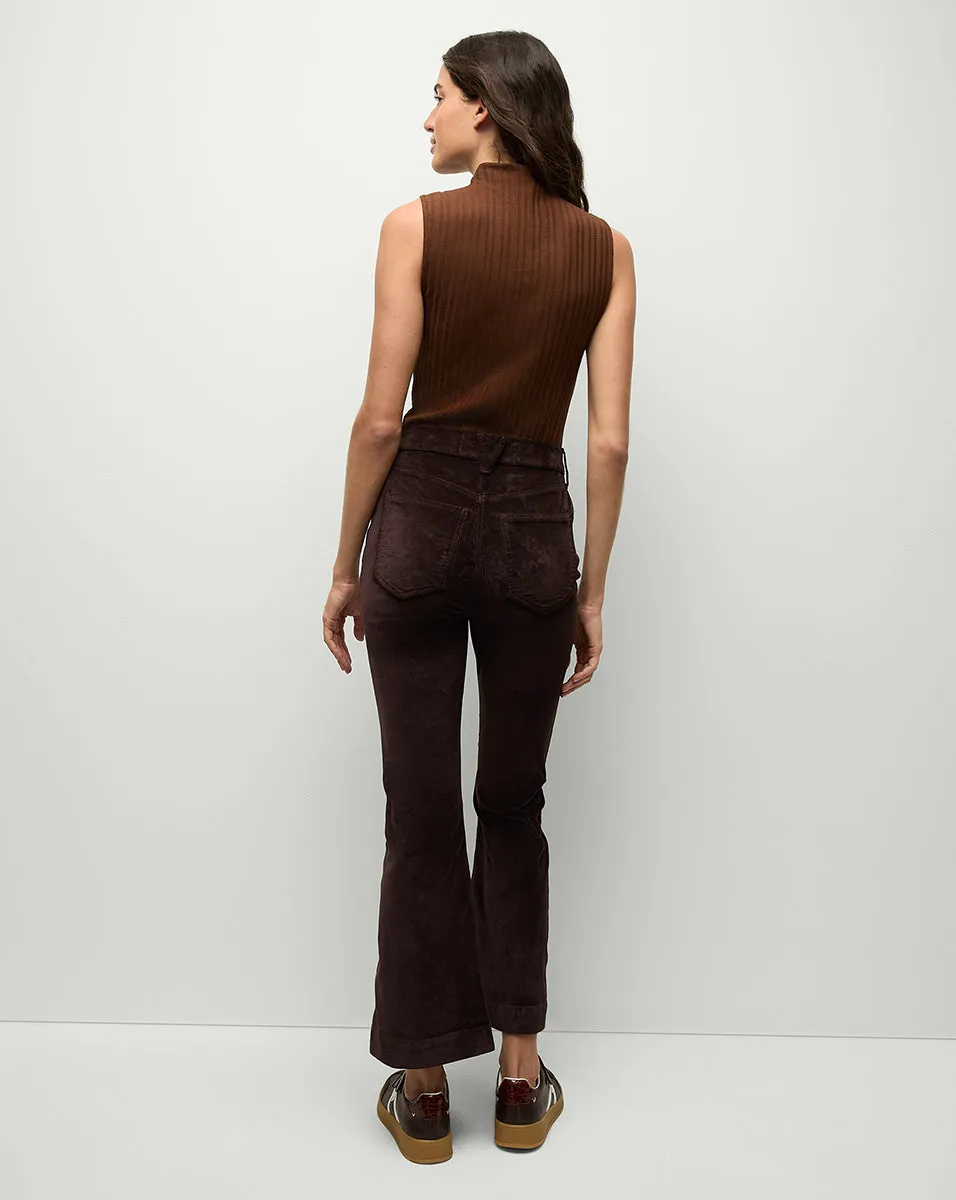 Carson Velvet Kick-Flare Pant