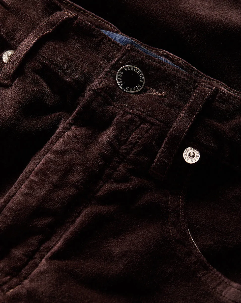 Carson Velvet Kick-Flare Pant