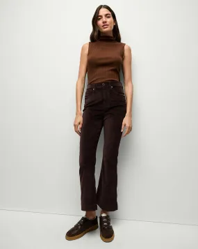 Carson Velvet Kick-Flare Pant