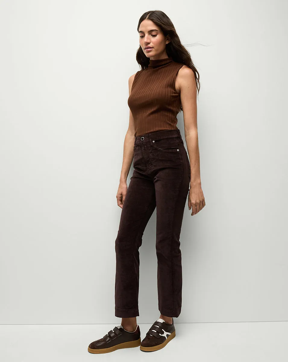 Carson Velvet Kick-Flare Pant
