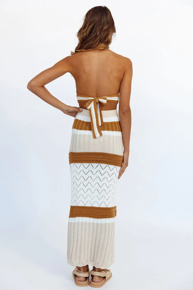Cavali Knit Crop Top Camel