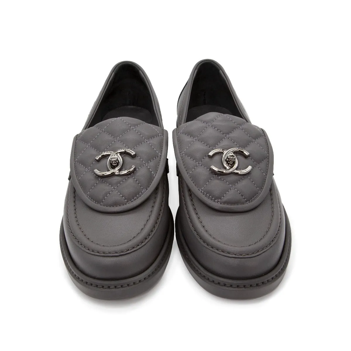 CC Quilted Leather Loafers