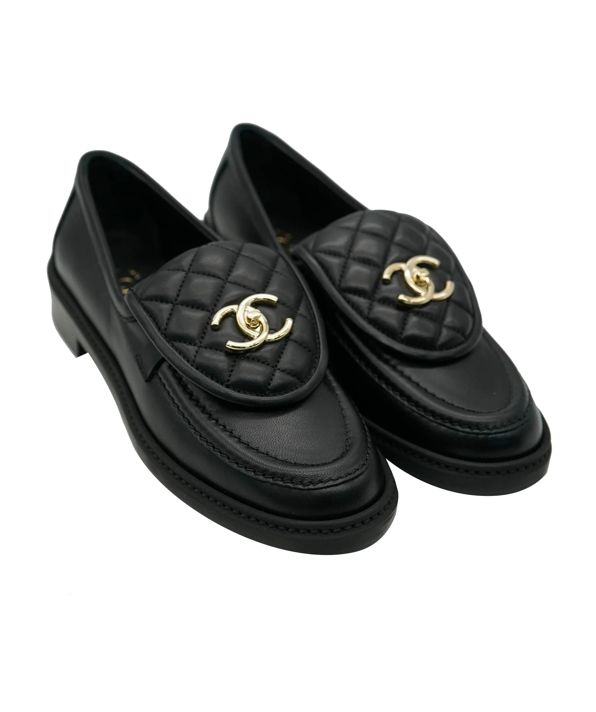 Chanel Quilted Loafers 38 BNIB ALC1763