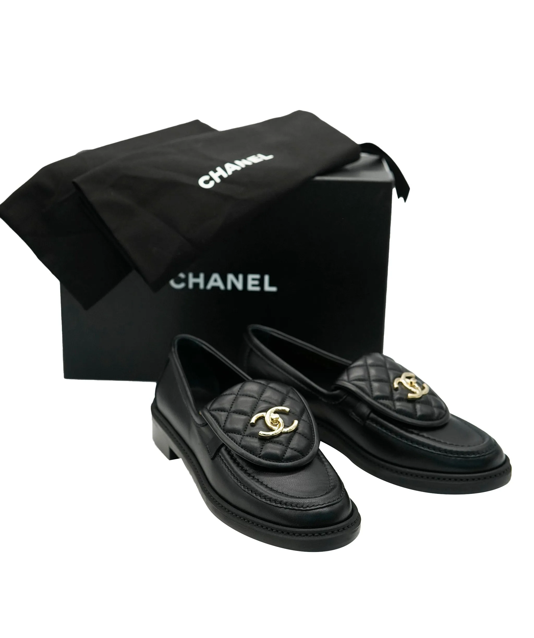 Chanel Quilted Loafers 38 BNIB ALC1763