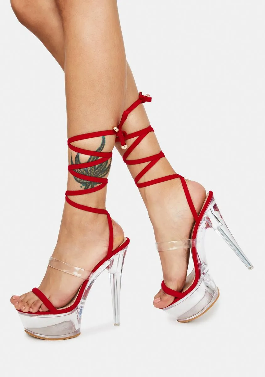 Cherry About It Strappy Heels