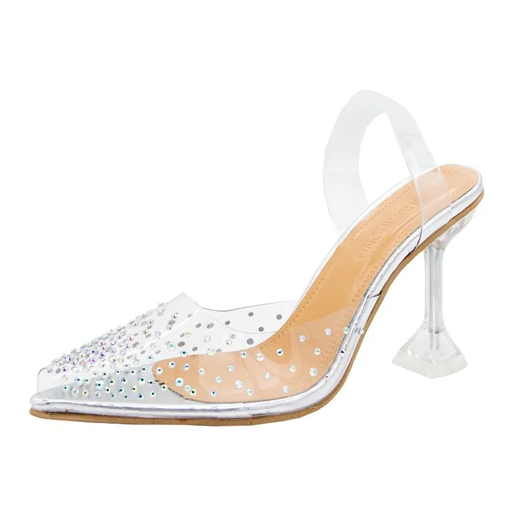 Clear Pointed-Toe Heels