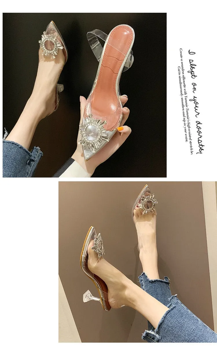 Clear Pointed-Toe Heels