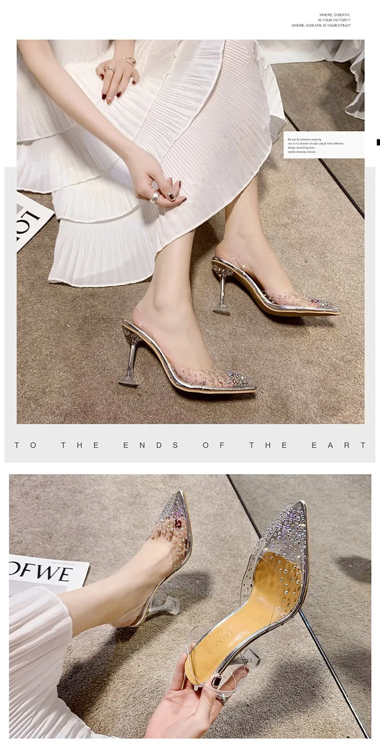 Clear Pointed-Toe Heels