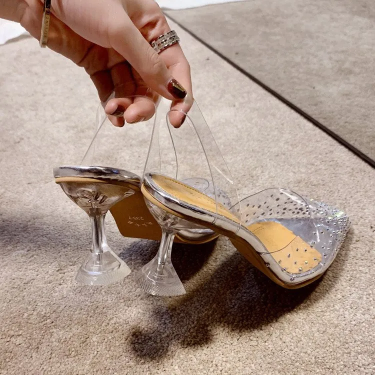 Clear Pointed-Toe Heels