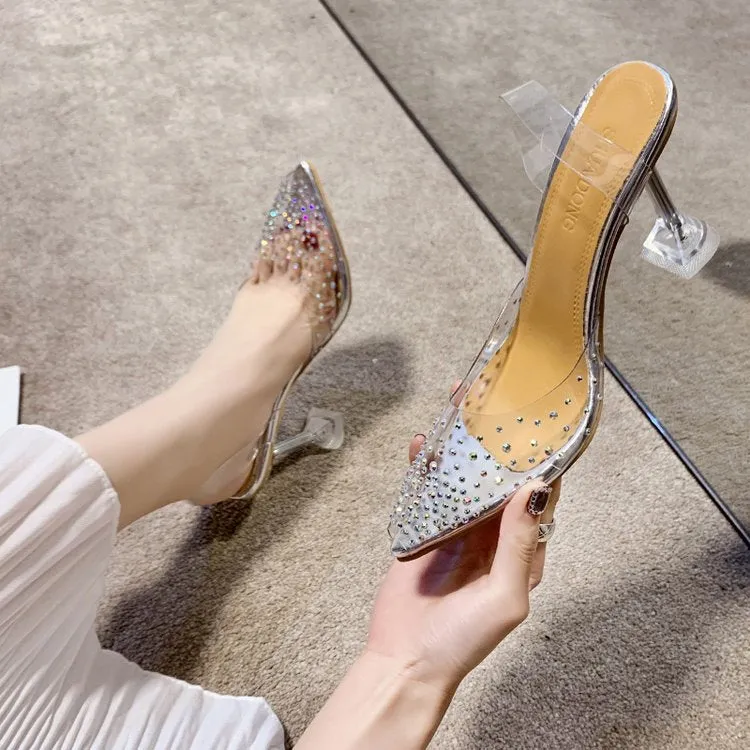Clear Pointed-Toe Heels