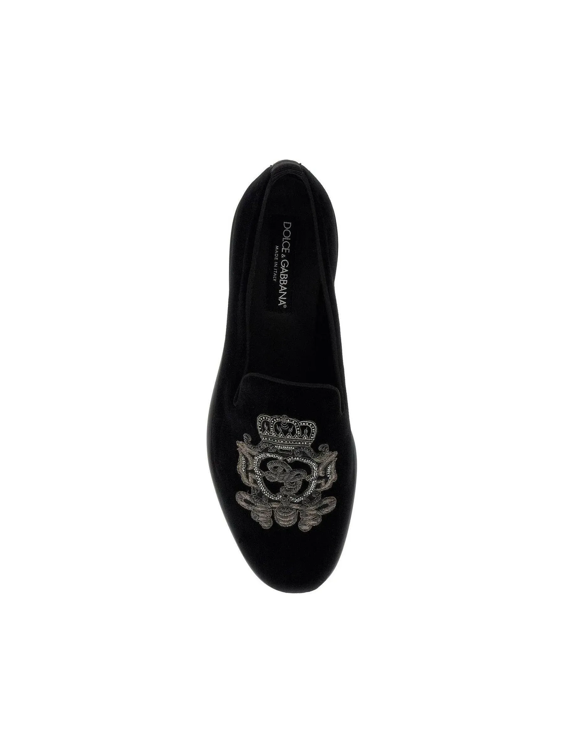 Coats of Arms Velvet Slippers