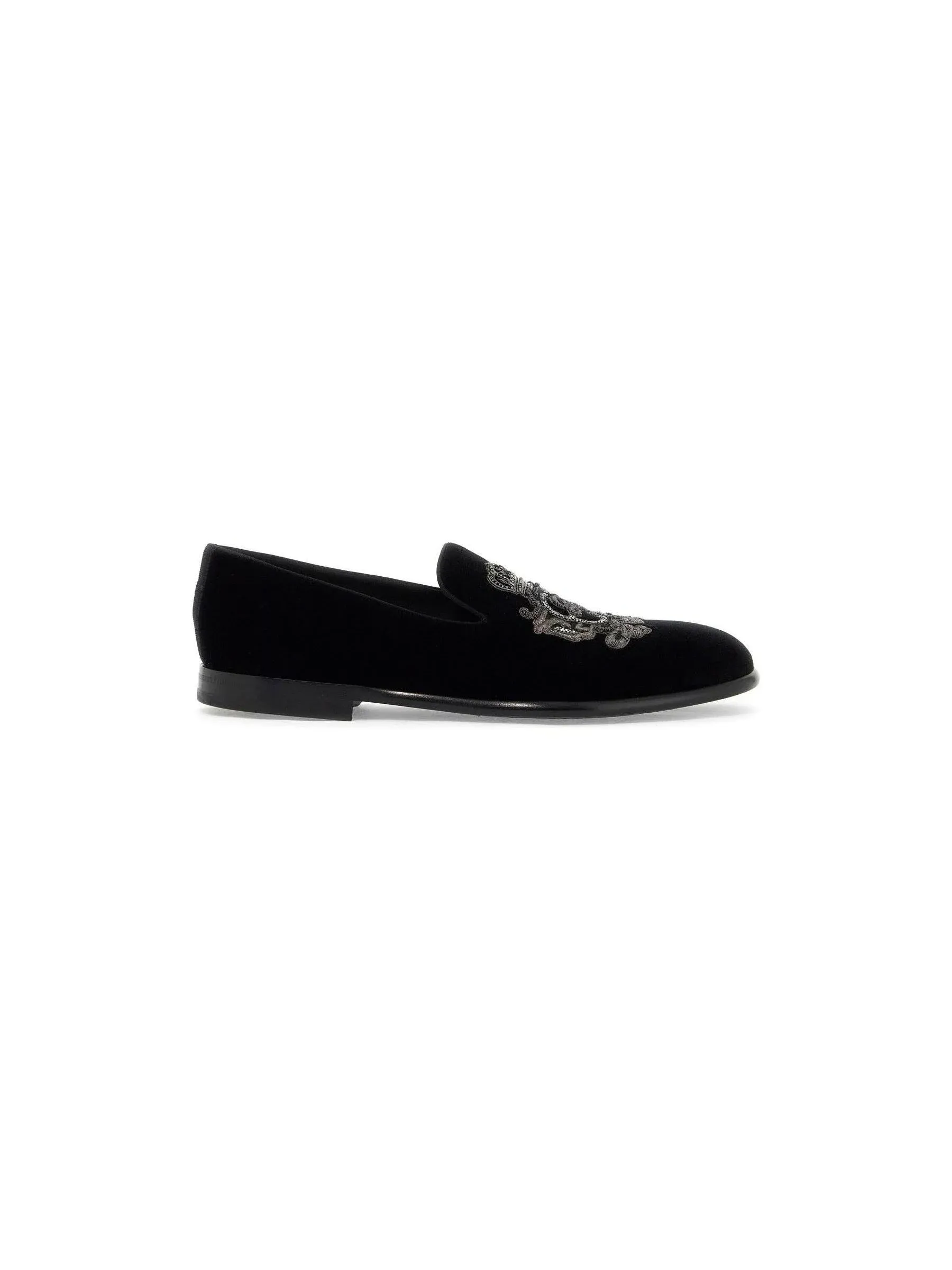 Coats of Arms Velvet Slippers