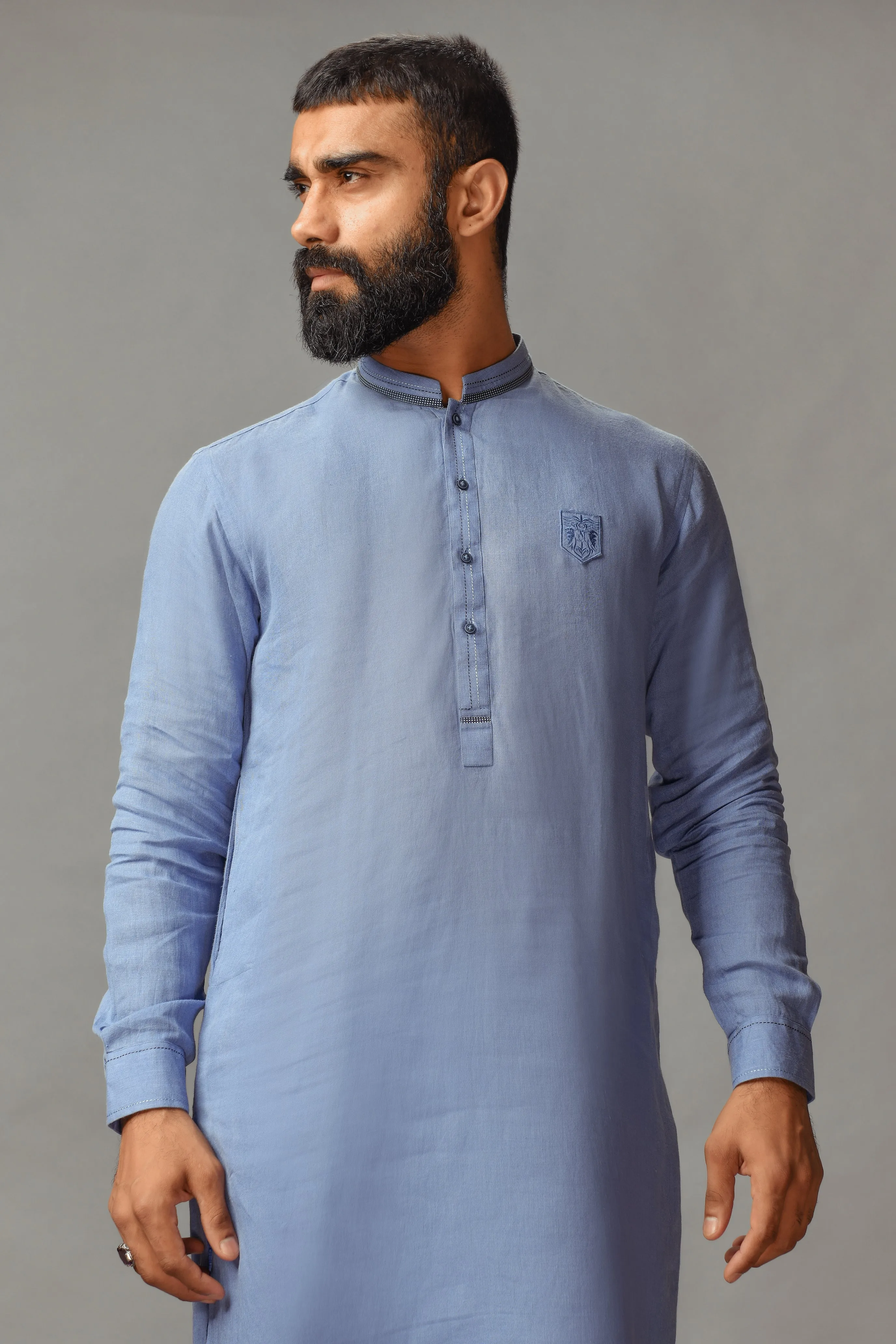 Denim Sky Blue Kurta Shalwar