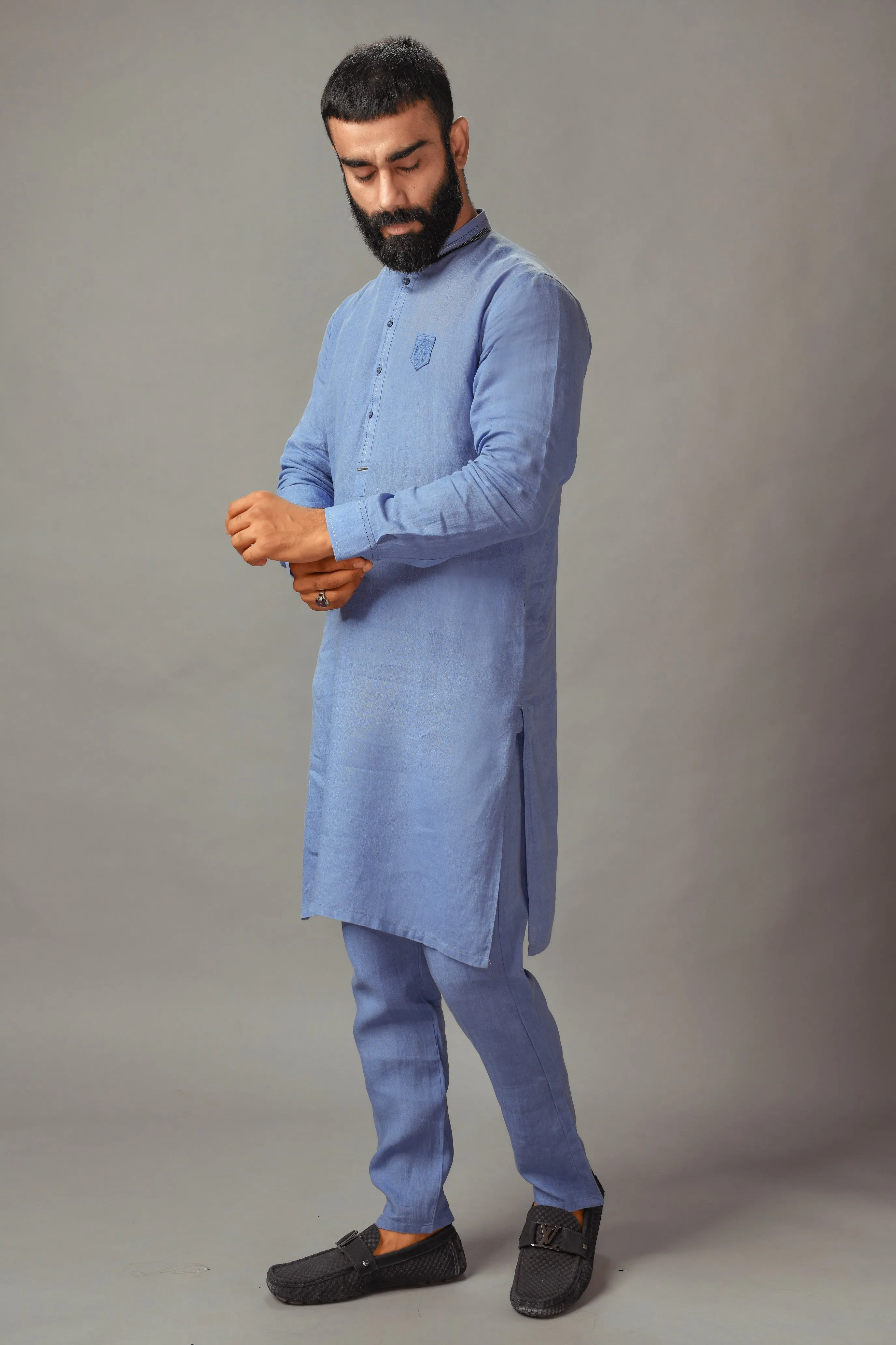 Denim Sky Blue Kurta Shalwar