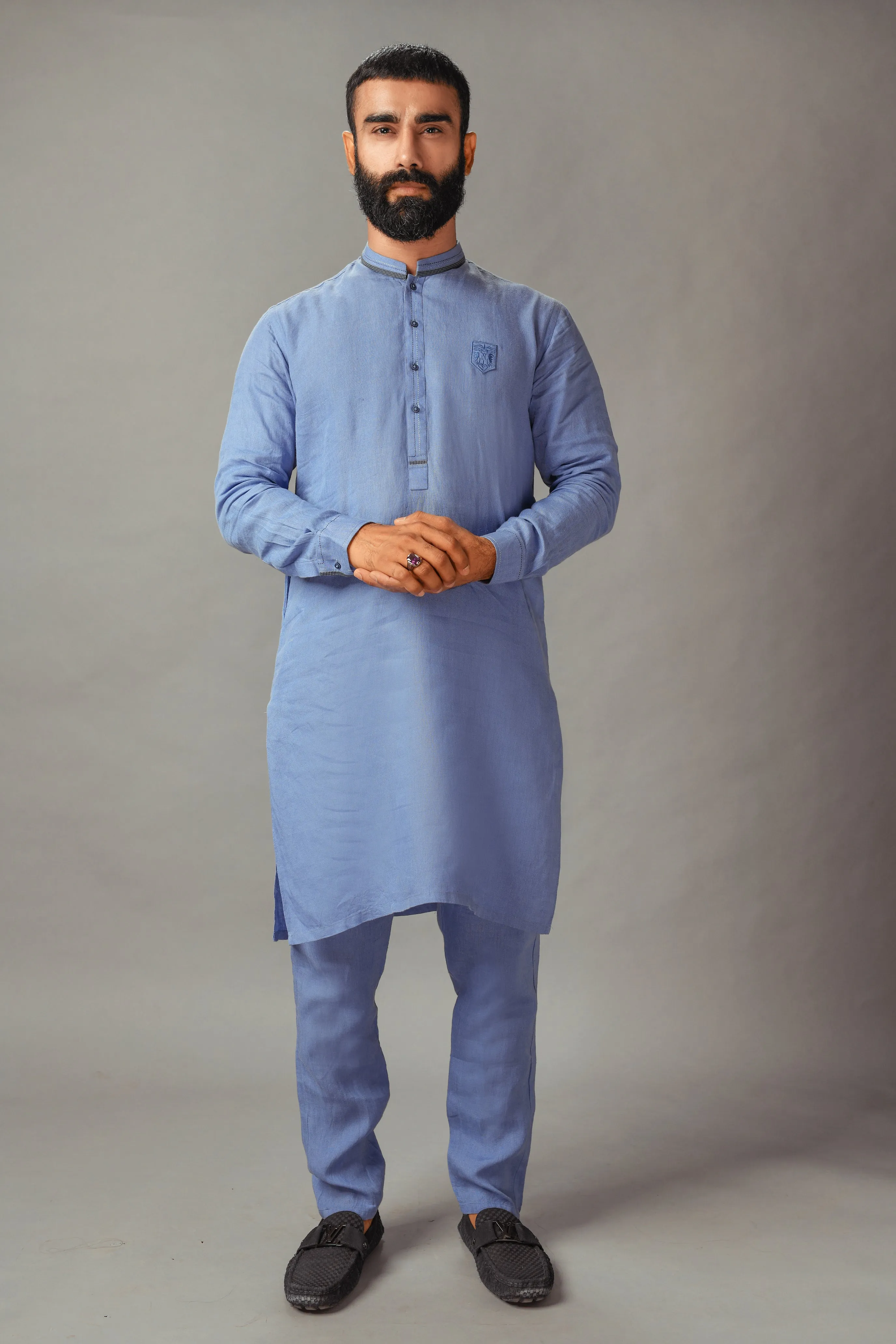 Denim Sky Blue Kurta Shalwar