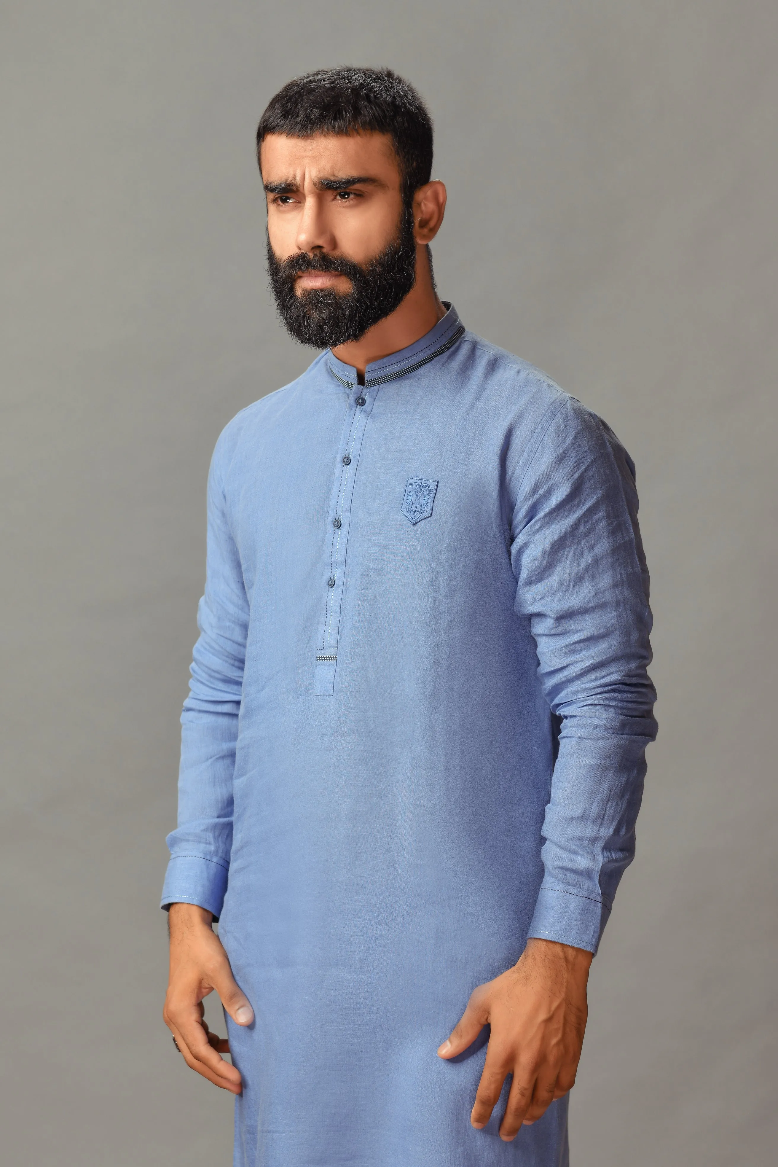 Denim Sky Blue Kurta Shalwar