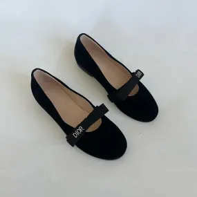 Dior Black Velvet Children's Ballerina, 32