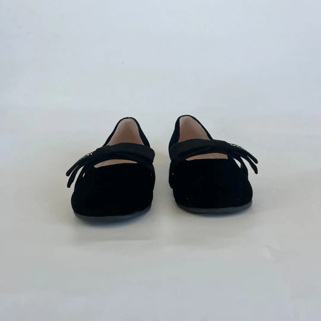Dior Black Velvet Children's Ballerina, 32