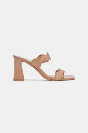 Dolce Vita Ilva Heels in Toffee Embossed Leather
