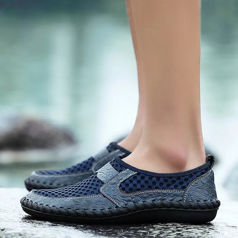 Fashion Breathable Italy Loafers for Men / Summer Casual Soft Shoes