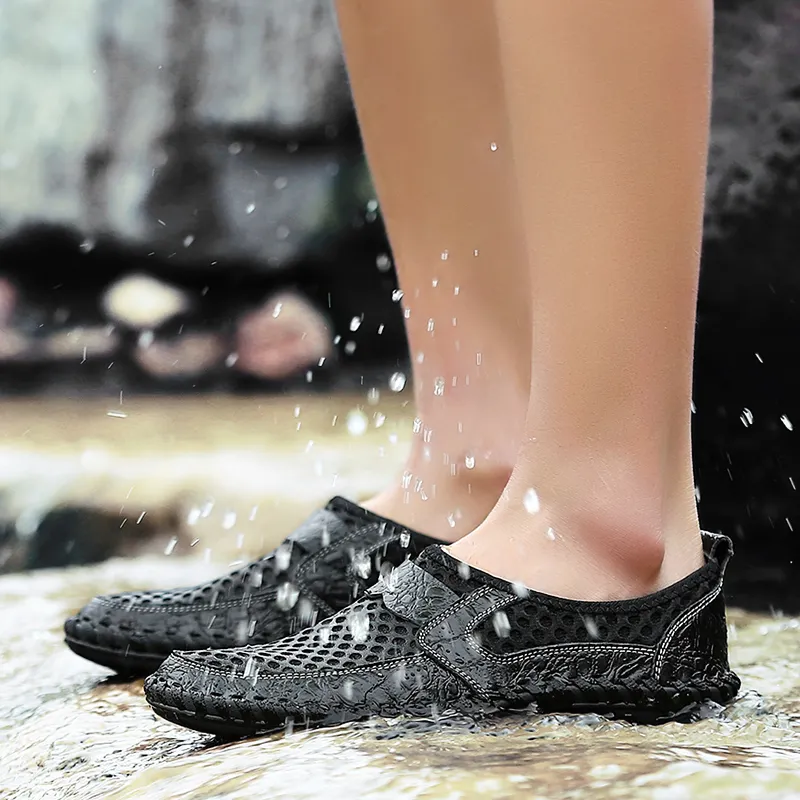 Fashion Breathable Italy Loafers for Men / Summer Casual Soft Shoes