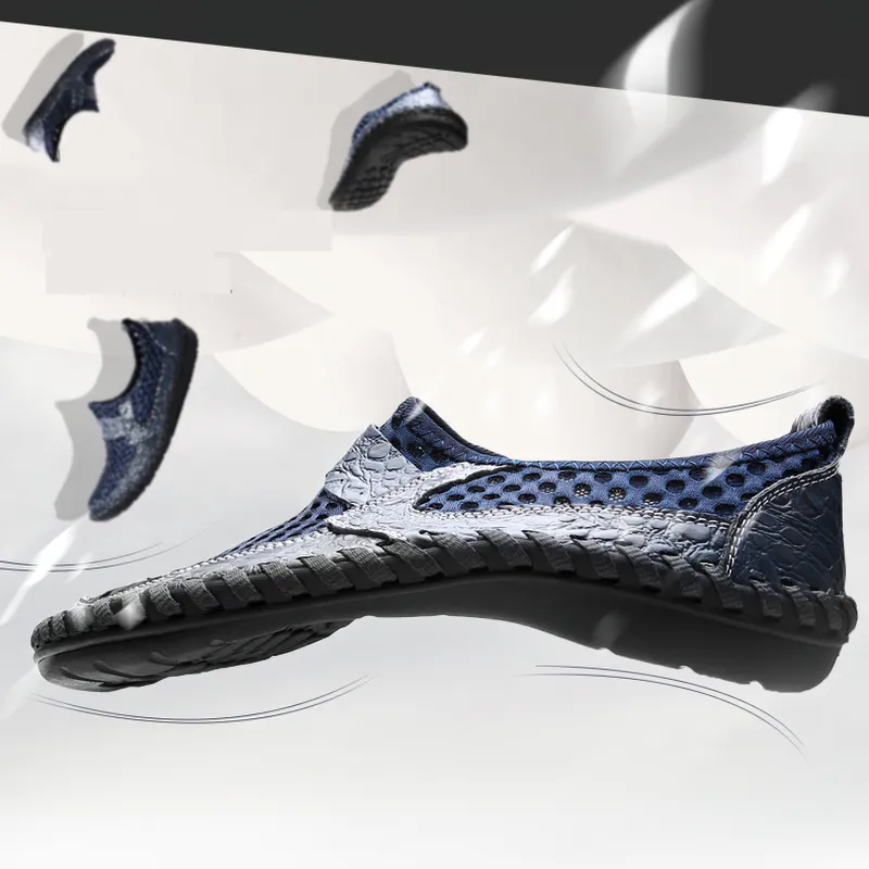 Fashion Breathable Italy Loafers for Men / Summer Casual Soft Shoes