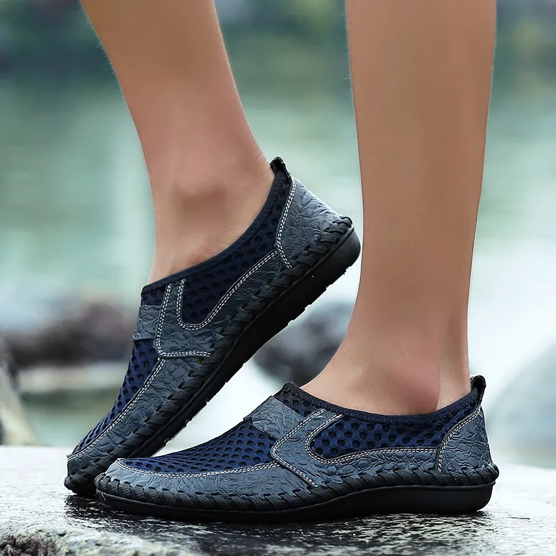 Fashion Breathable Italy Loafers for Men / Summer Casual Soft Shoes