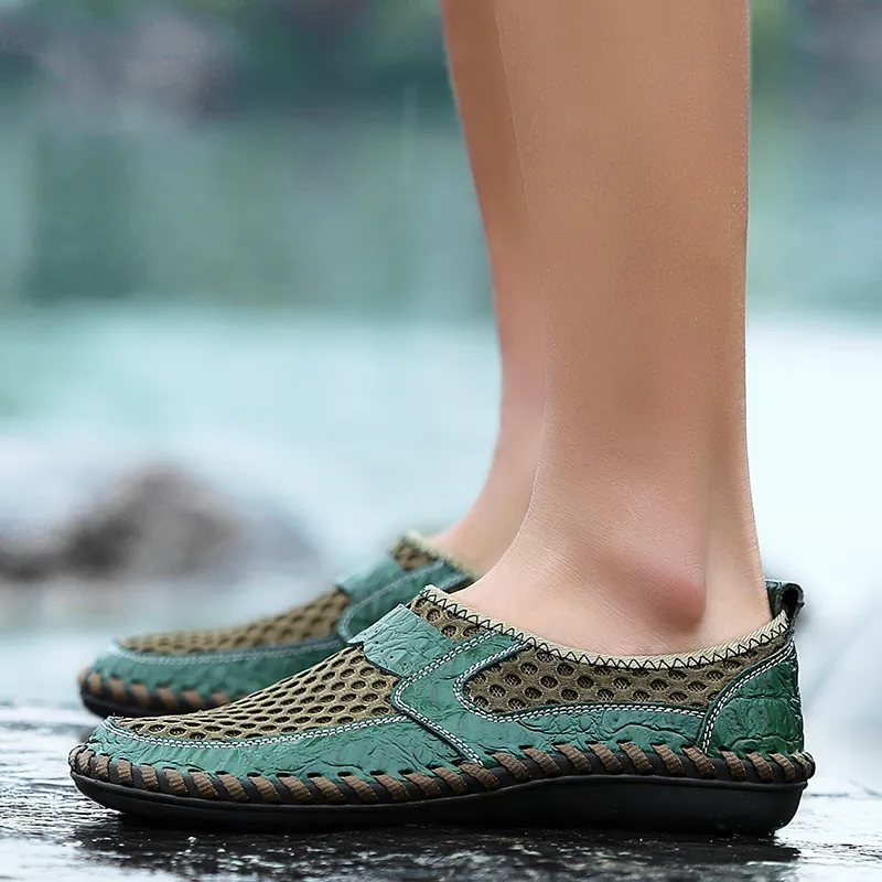 Fashion Breathable Italy Loafers for Men / Summer Casual Soft Shoes