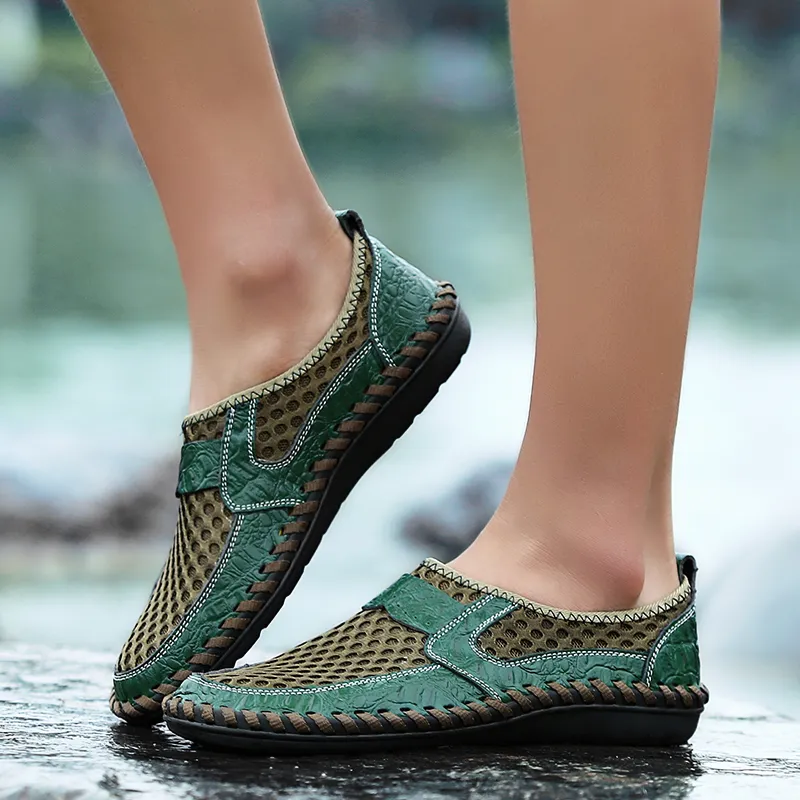 Fashion Breathable Italy Loafers for Men / Summer Casual Soft Shoes