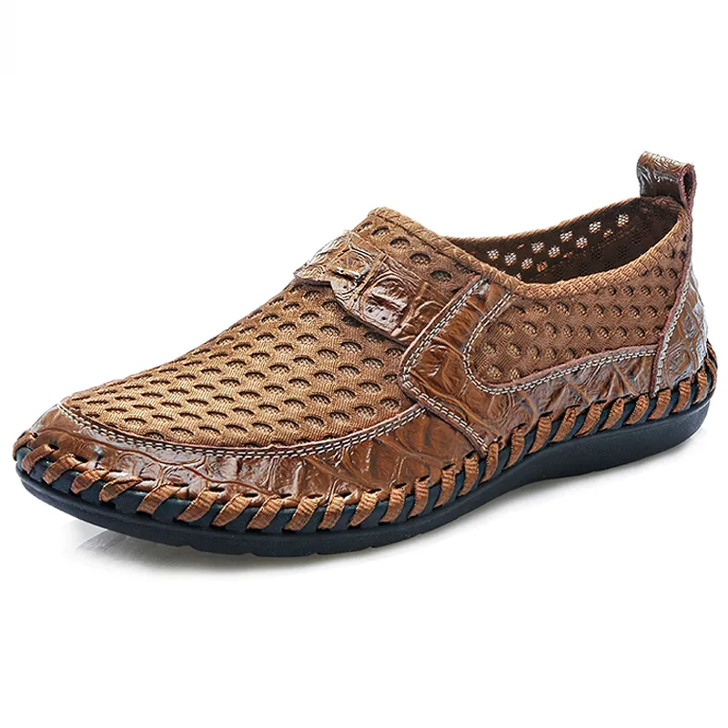 Fashion Breathable Italy Loafers for Men / Summer Casual Soft Shoes