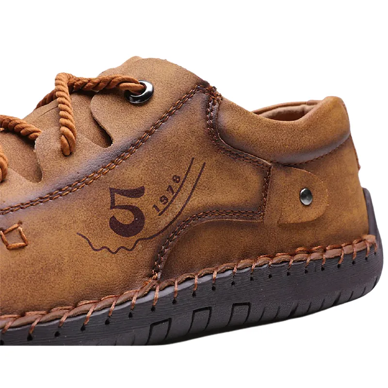 Fashion Loafers For Men With Genuine Leather / Men's Casual Breathable Shoes