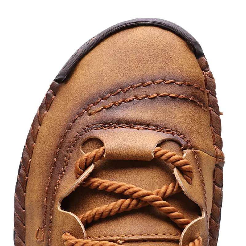Fashion Loafers For Men With Genuine Leather / Men's Casual Breathable Shoes