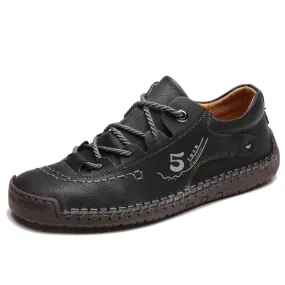 Fashion Loafers For Men With Genuine Leather / Men's Casual Breathable Shoes