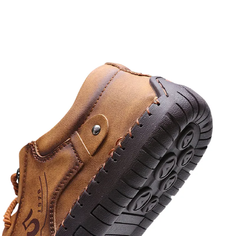 Fashion Loafers For Men With Genuine Leather / Men's Casual Breathable Shoes