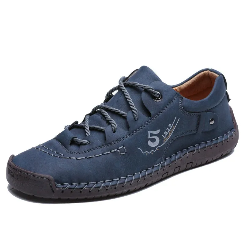 Fashion Loafers For Men With Genuine Leather / Men's Casual Breathable Shoes